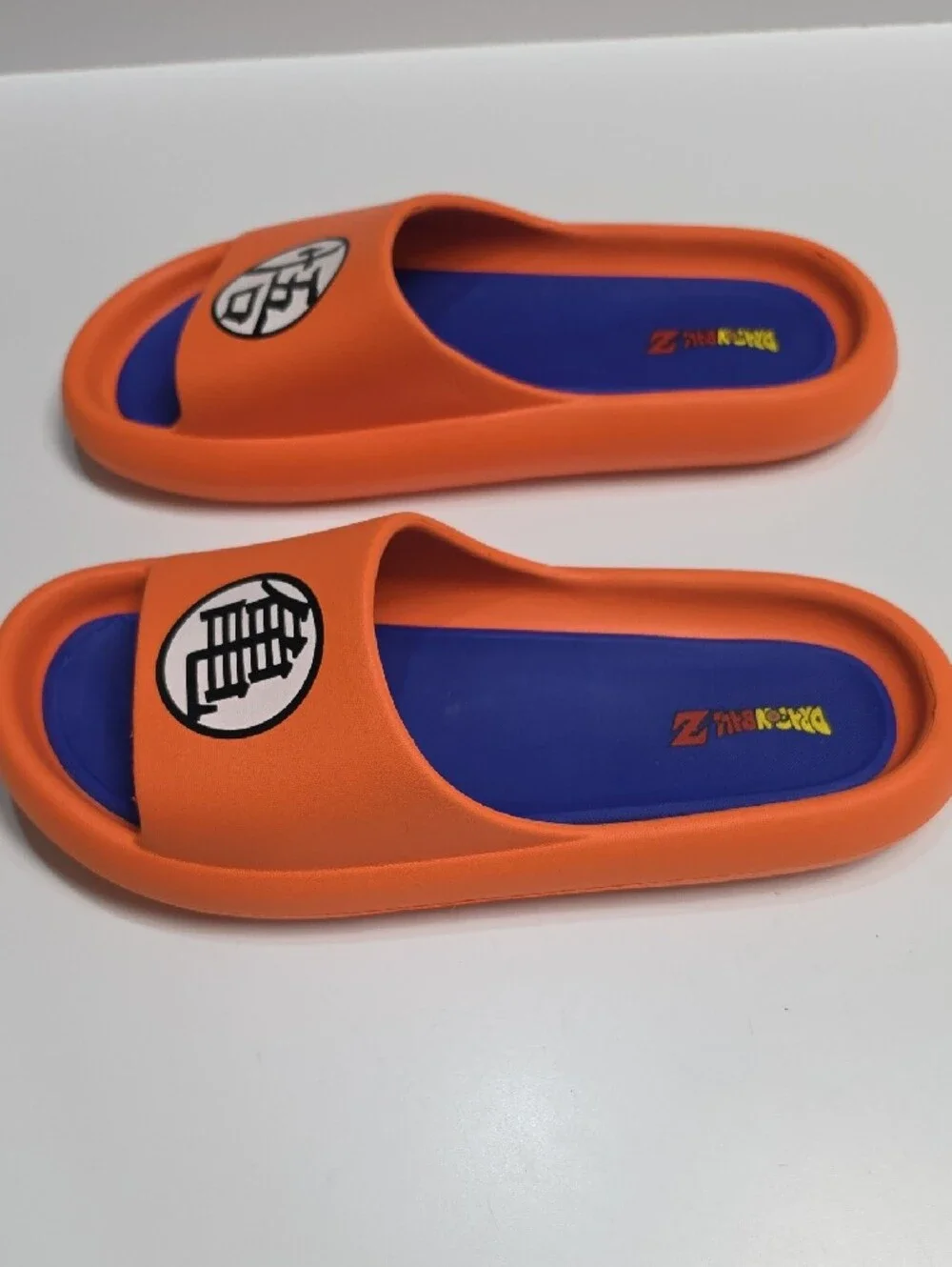 Ground Up Dragon Ball Z Orange & Blue Comfort Slide Sandals - Size 13